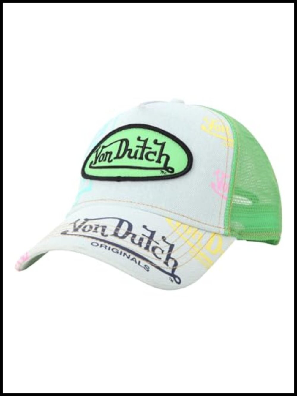 Monogram Trucker Cap Mesh Back Snapback Adjustable Baseball Hat
